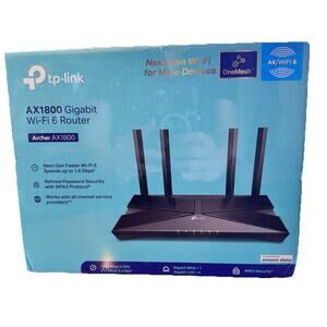 TP-Link AX1800 WiFi 6 Gigabit Router Dual Band-Works w/ Alexa –Black –NEW Sealed